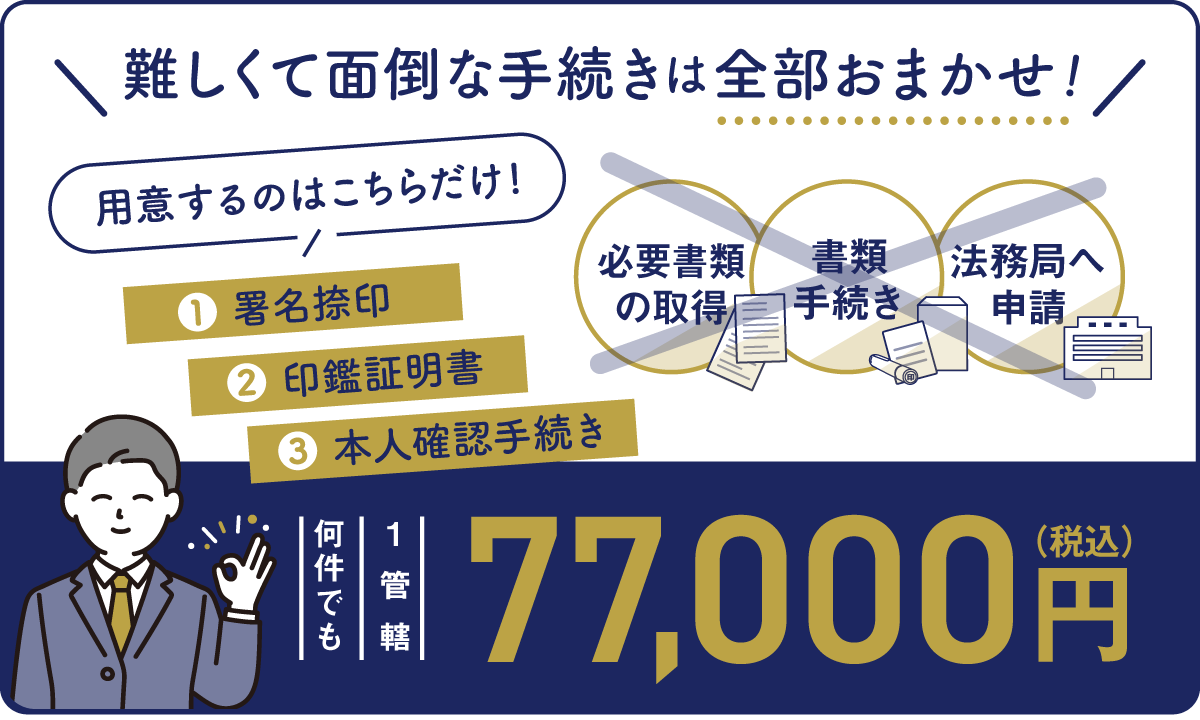 難しくてややこしい手続きは全て代行！